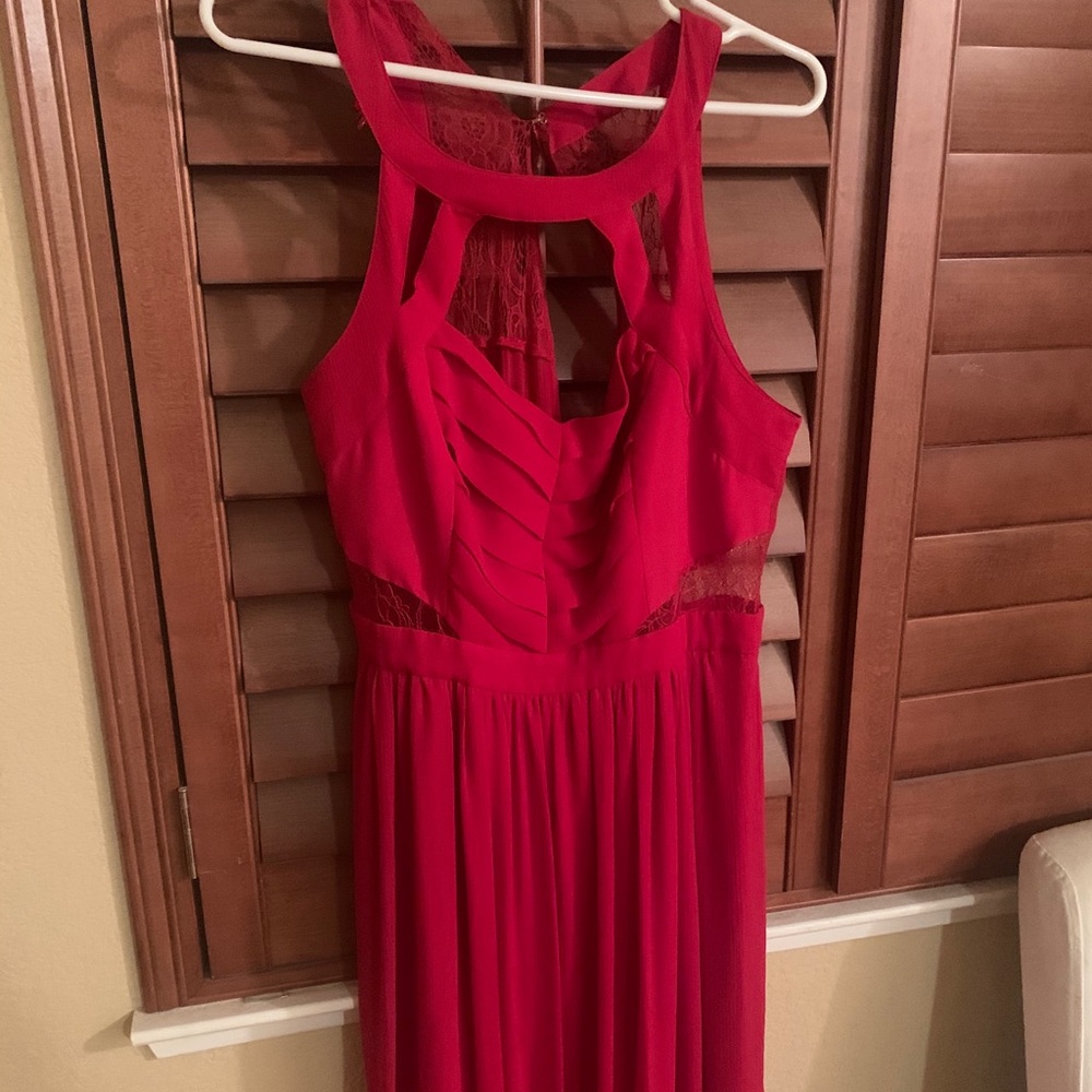 BCBG long red dress